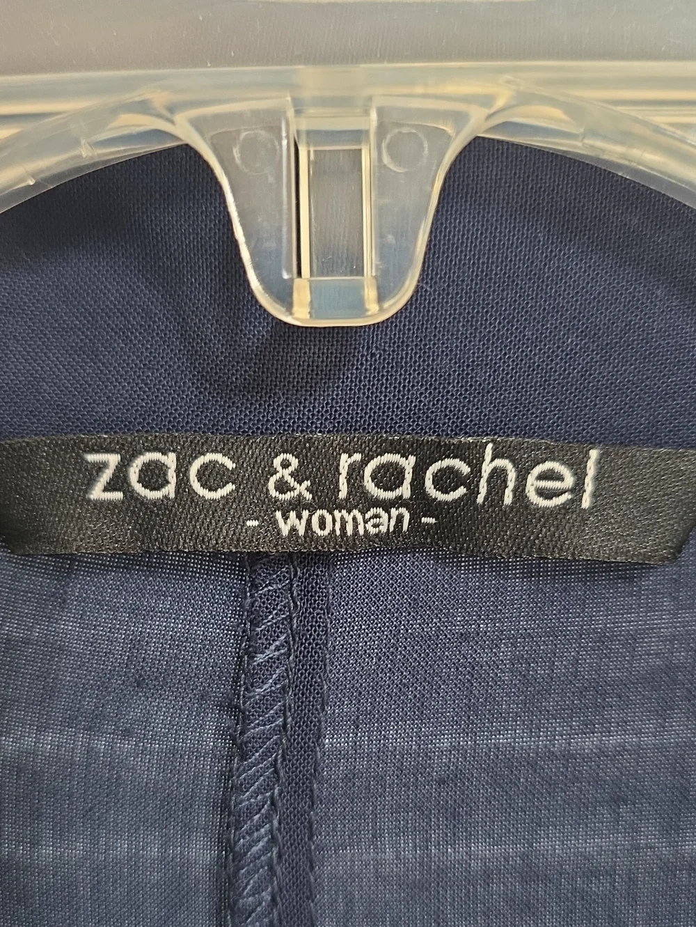 Zac & Rachel Navy Button-Front Drawstring Tunic